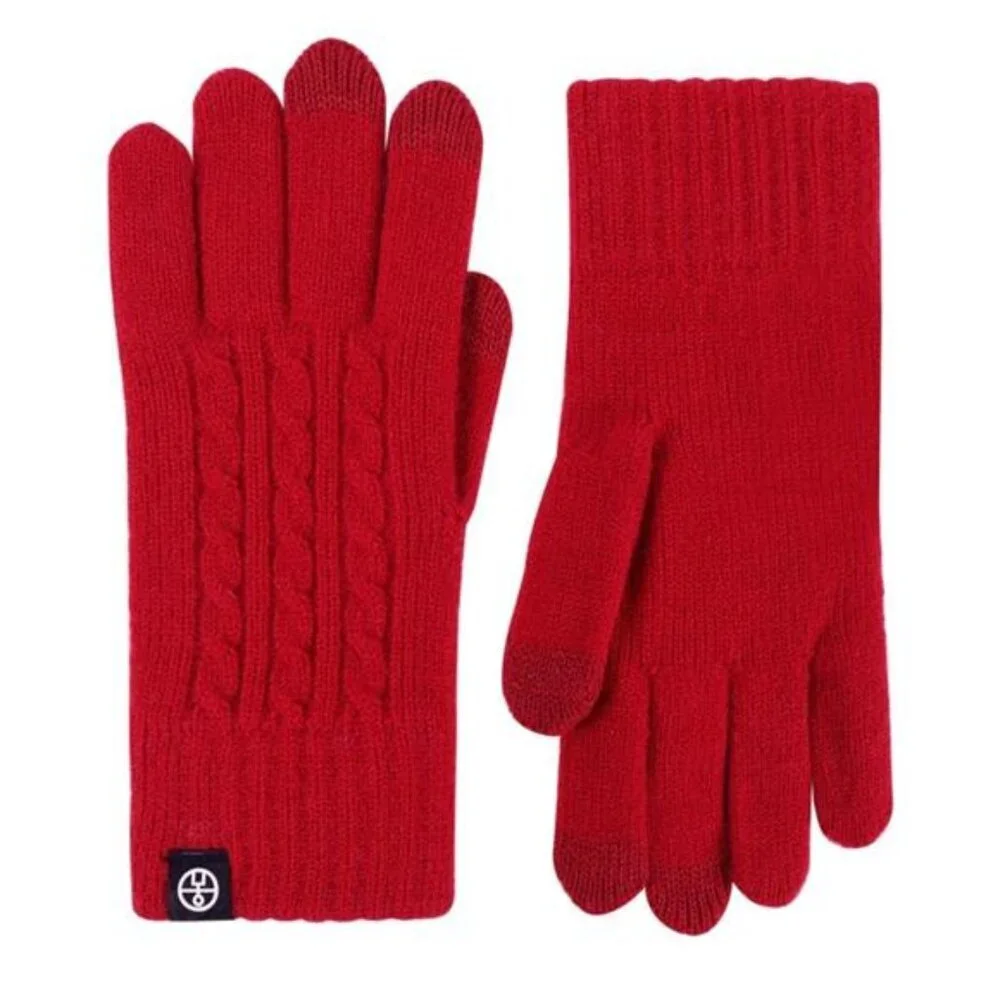 Cable Knit Touchscreen Gloves